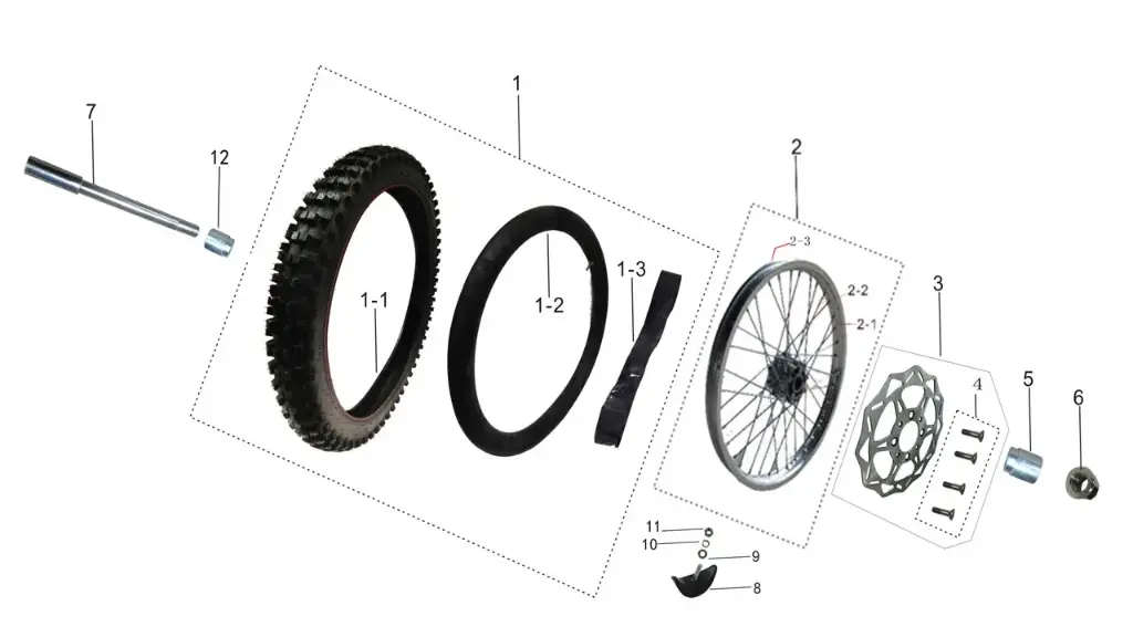 T2-PRO-Front Wheel Assembly