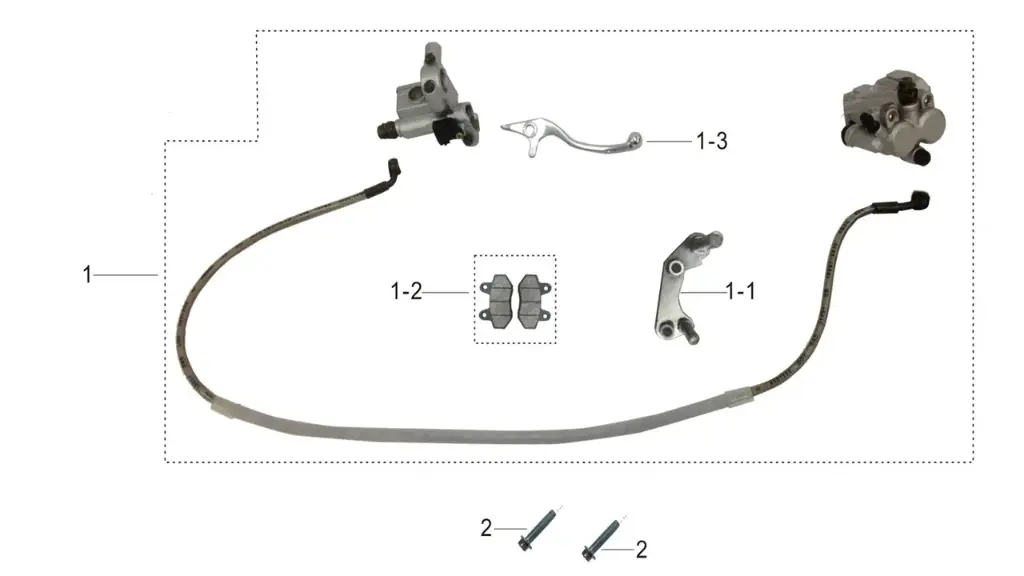 TD125-Front Brake Assembly