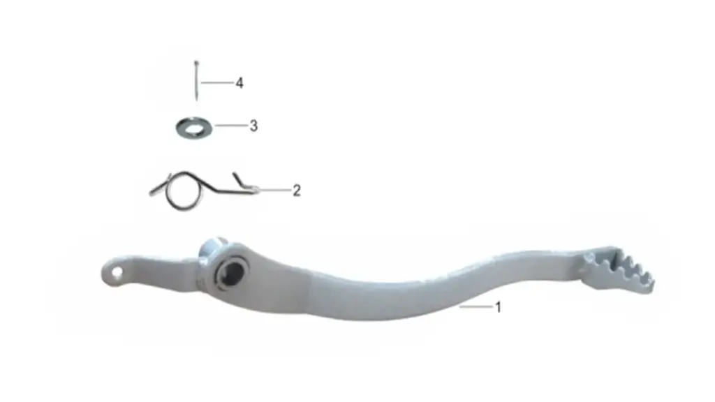 TD125-Foot Brake Lever Assembly