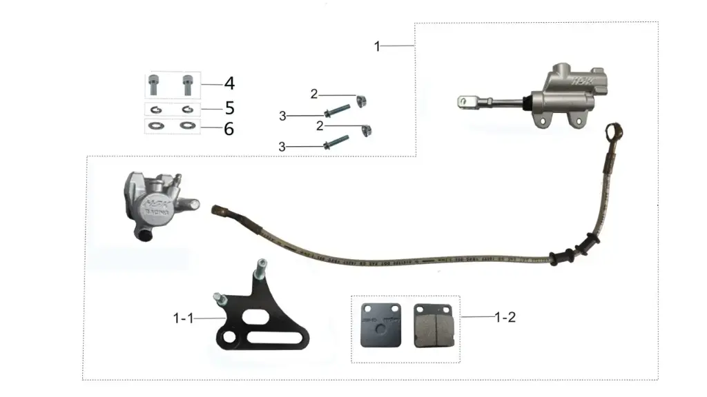 TS90-Rear Brake Assembly