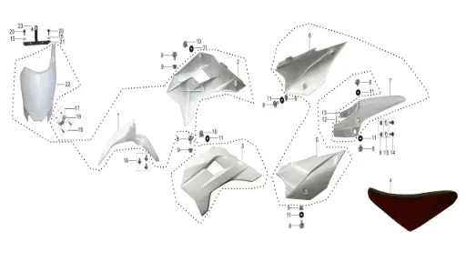 [TT125-A18] TT125-Plastic Assembly