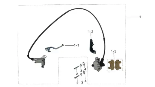 [T2-PRO-A02] T2-PRO-Front Brake Assembly