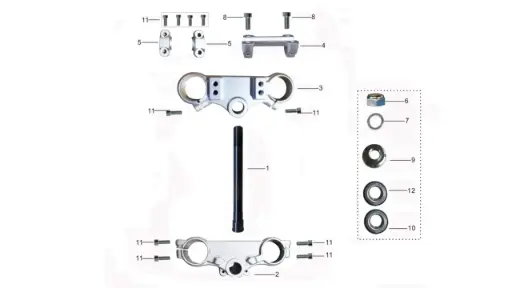 [TD125-A05] TD125-Clamps Assembly