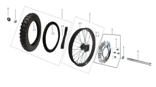 [TD125-A07] TD125-Front Wheel Assembly