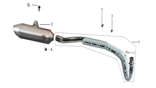 [TD125-A13] TD125-Muffler Assembly