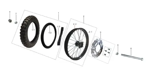 [TS90-A06] TS90-Front Wheel Assembly