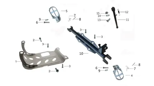 [TS90-A14] TS90-Footpeg Mounting Bar Assembly
